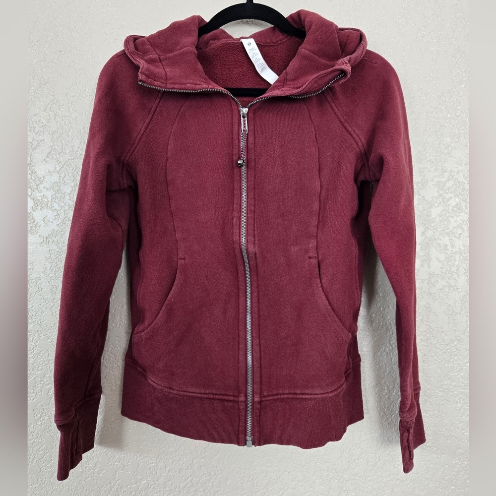 Lululemon Scuba Full-Zip Hoodie red/maroon 6